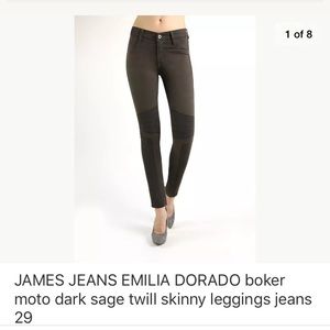 JAMES EMILIA DORADO moto skinny panel knees jeans